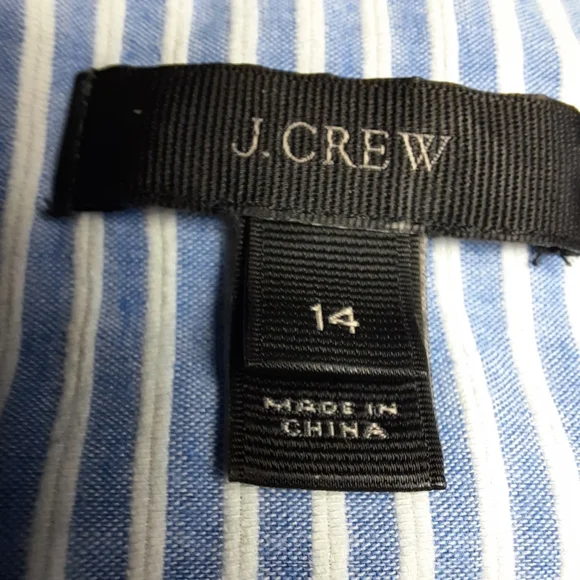 J Crew Pineapple Stripe Tie Hem Sleeveless Top SZ 14 - Picture 5 of 8